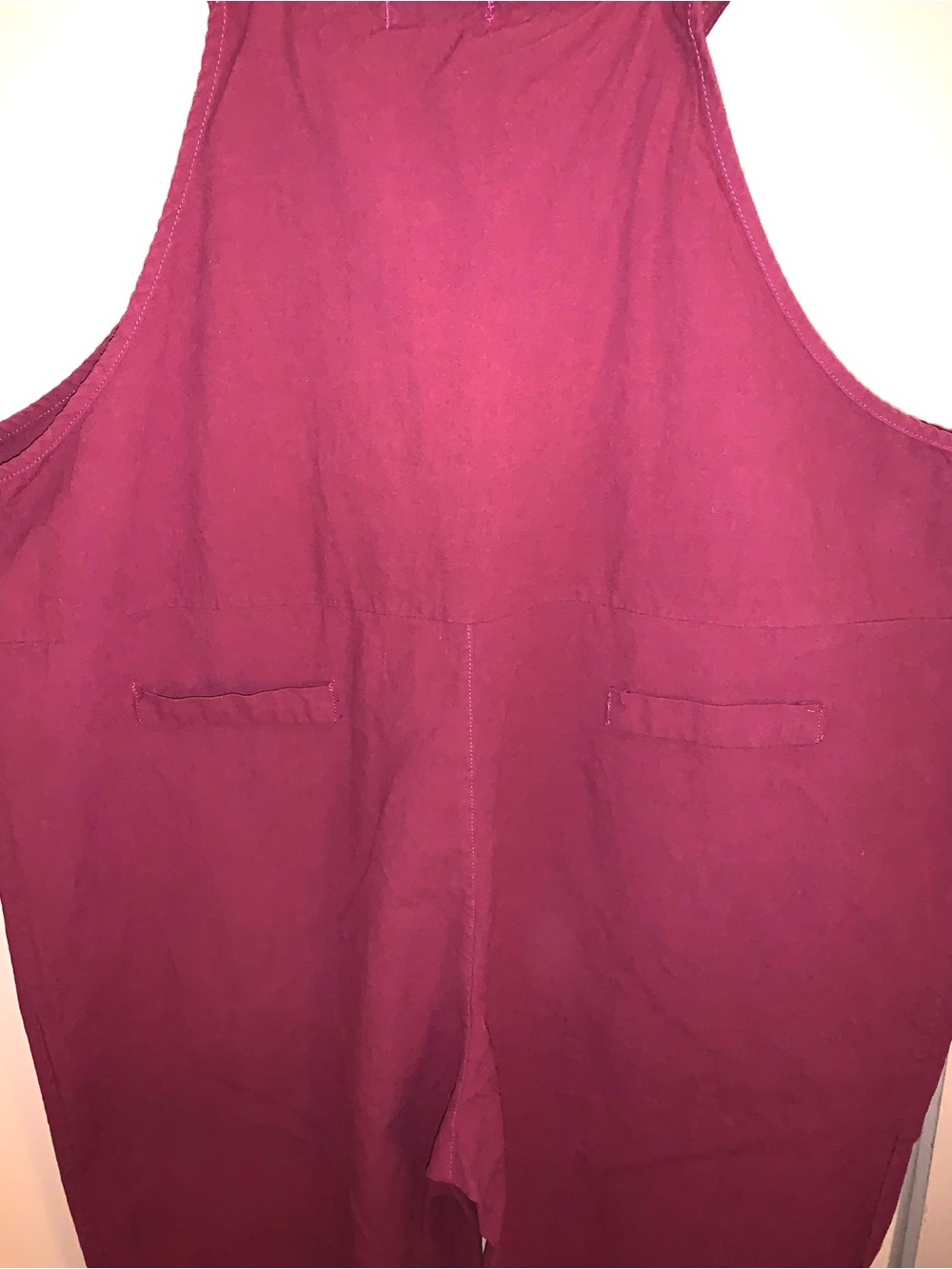 Women’s Burgundy Oversized Overalls - Picture 6 of 12